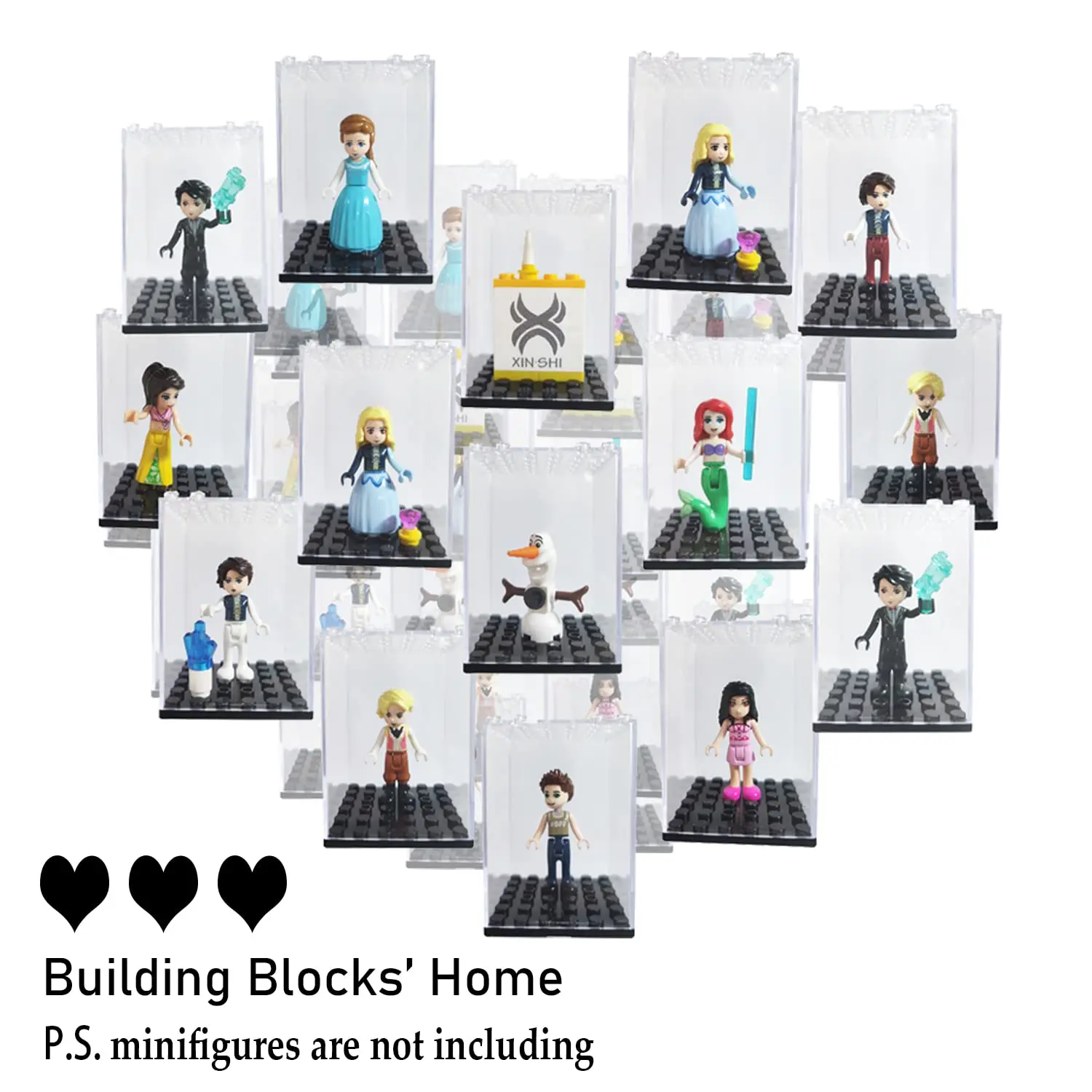 Фото Мелкие детали для конструктора, акриловая витрина для Минифигурок Lego, пыленепроницаемый строительный блок, витрина для кукол №2