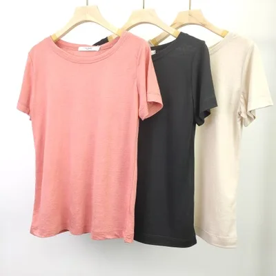 

T Shirts womens 2021 Summer T-Shirt For Lady Girls Cotton Short Sleeve O Neck T Shirts womens