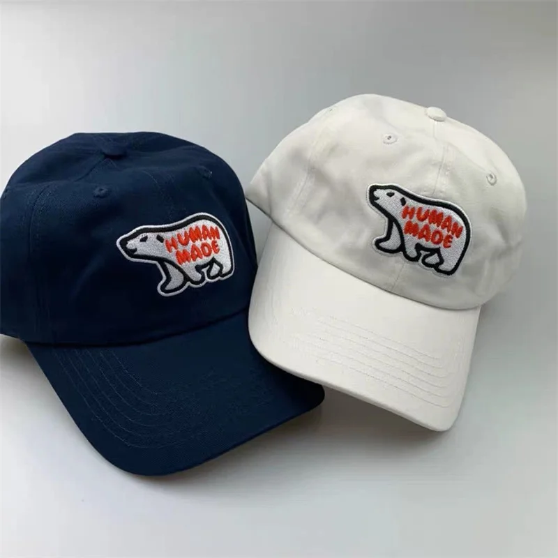 

Human Made Polar Bear Baseball Fashion Cartoon Embroidery Sun Visor Couple Soft Top Duck Tongue Hat