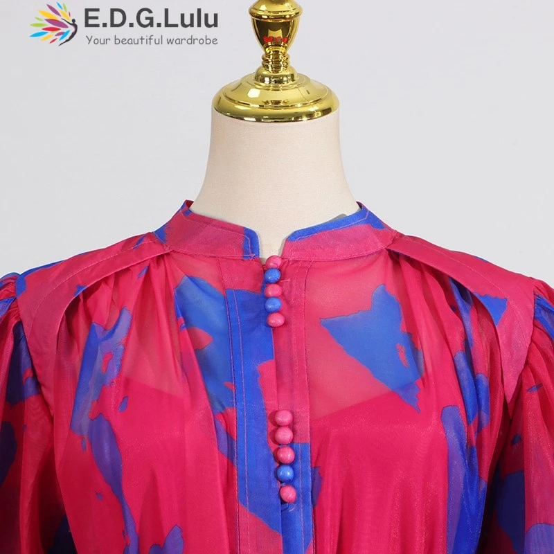 EDGLuLu женский комплект из 2 предметов однобортное свободное длинное платье с