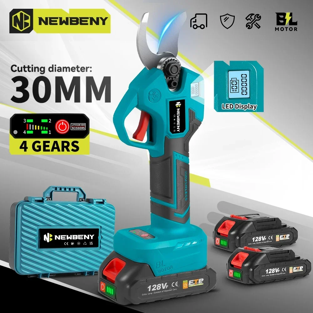 

NEWBENY Бесщеточные электросекаторы 30 мм 4 передачи для Makita 18В