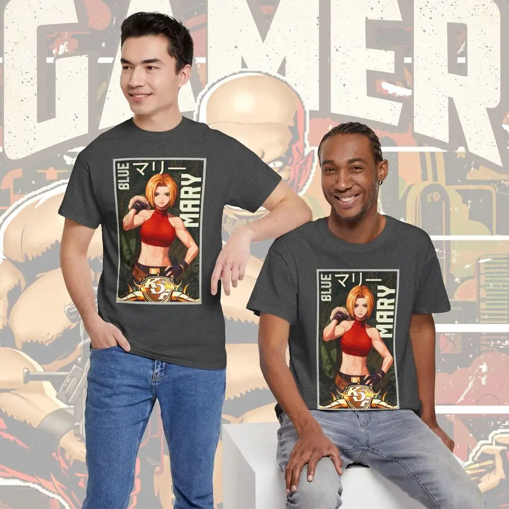 Игровая рубашка King of Fighters BlueMary коллекция футболок KOF футболка унисекс для