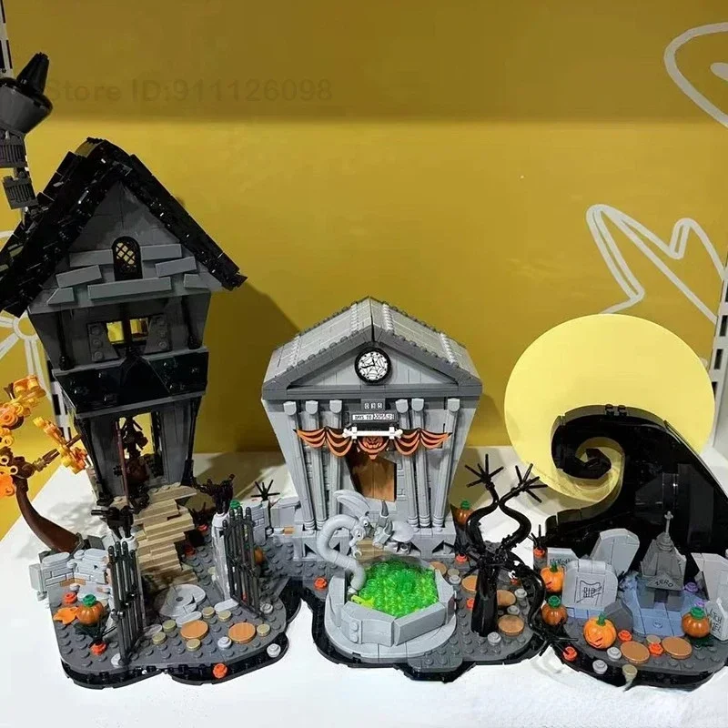 Набор строительных блоков Moc House-The Nightmare Before Building Blocks Тима Бертона Кошмар перед