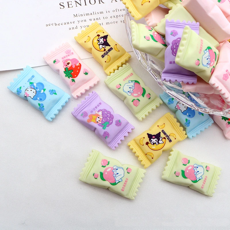 

10Pcs My Melody Diy Accessories Kawaii Anime Sanrio Cinnamoroll Cute Cartoon Kuromi Phone Cases Patch Toy for Girls