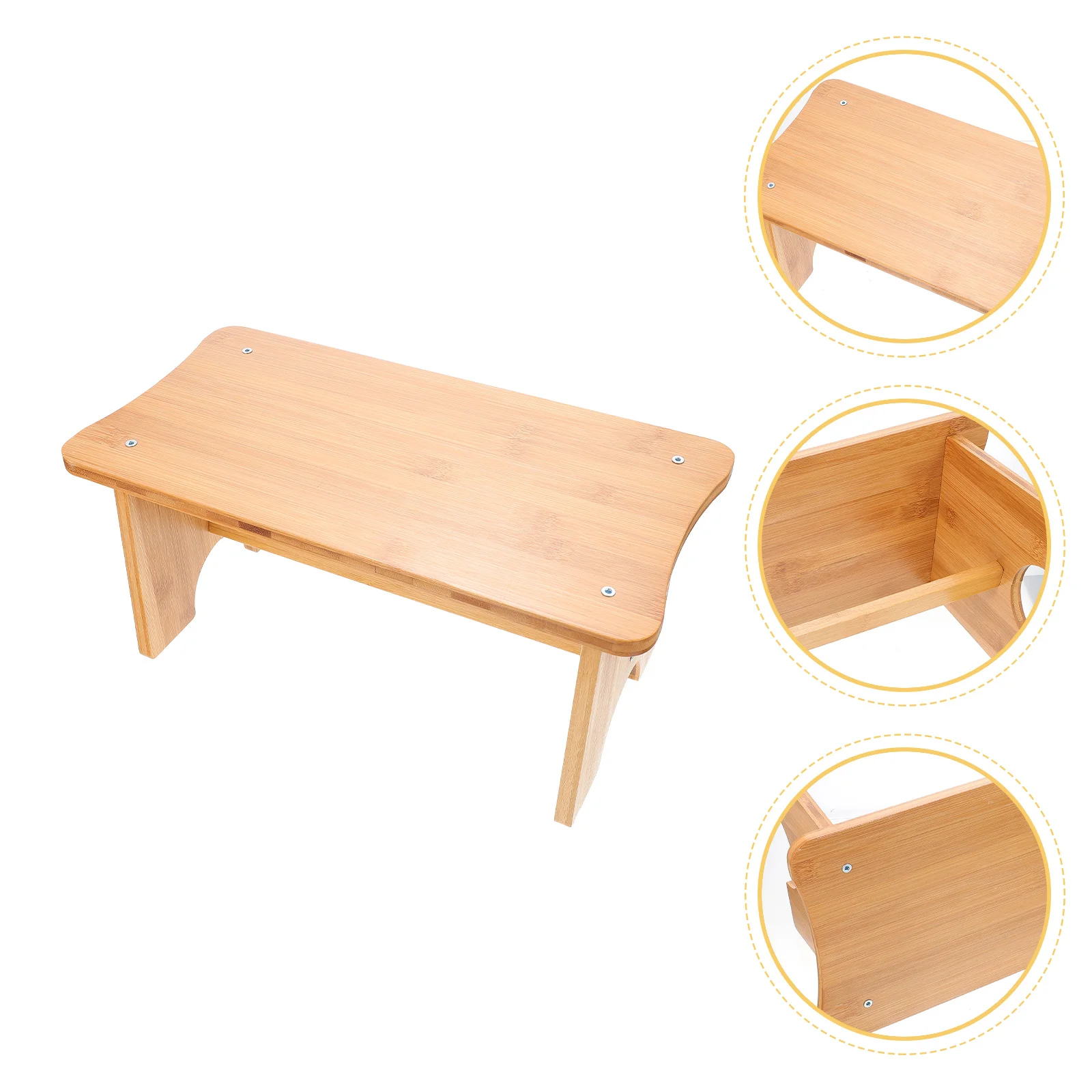 

Wood Foot Stool Footstool Multipurpose Stepping Wooden Footrest Sofa Office Non-slip Baby