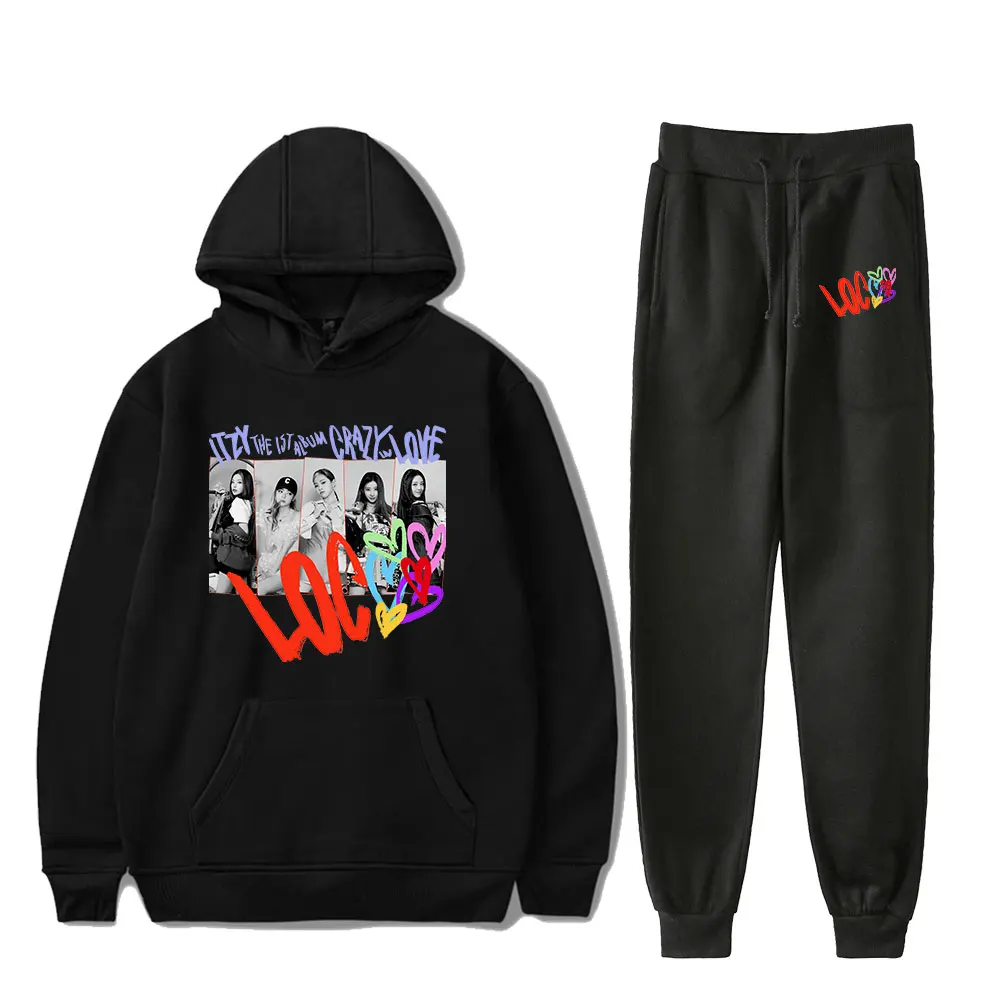 

Sweatpants Harajuku Men/women Two-piece Suit ITZY Hoodie 2 Piece Suit Casaul Kpop Clothes ITZY LOCO 2 Piece Set Album Hoodies