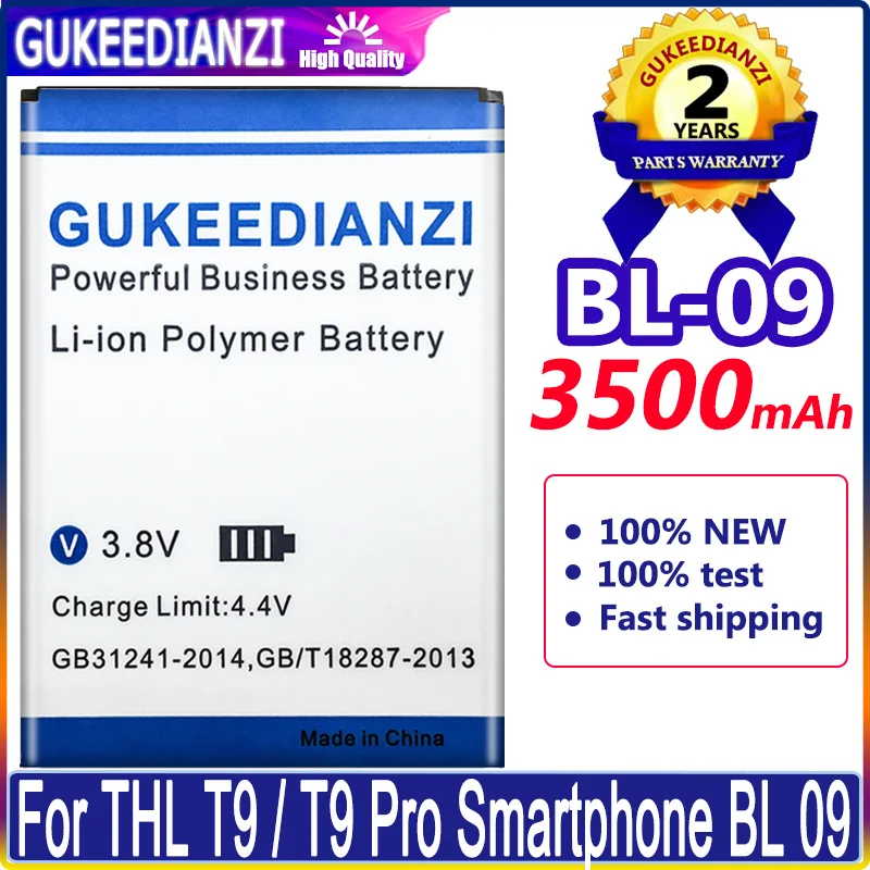 

3500mAh 3.8V BL-09 Large Capacity Mobile Phone Replacement Battery For THL T9 Pro BL 09 High Quality Battery Li-polym Bateria