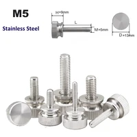 1235pcs stainless steel thumb screw m5 knurled arc step hand tighten screw adjusting locating bolt nails fastener case for pc