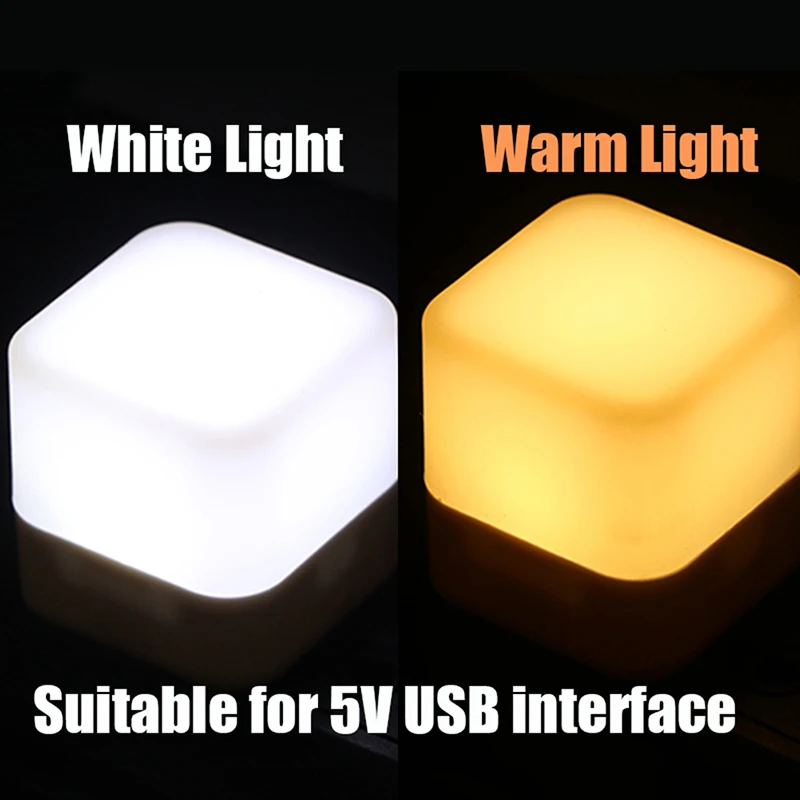 

Portable Mini USB Small Night Light Led Eye Protection Square Reading Light
