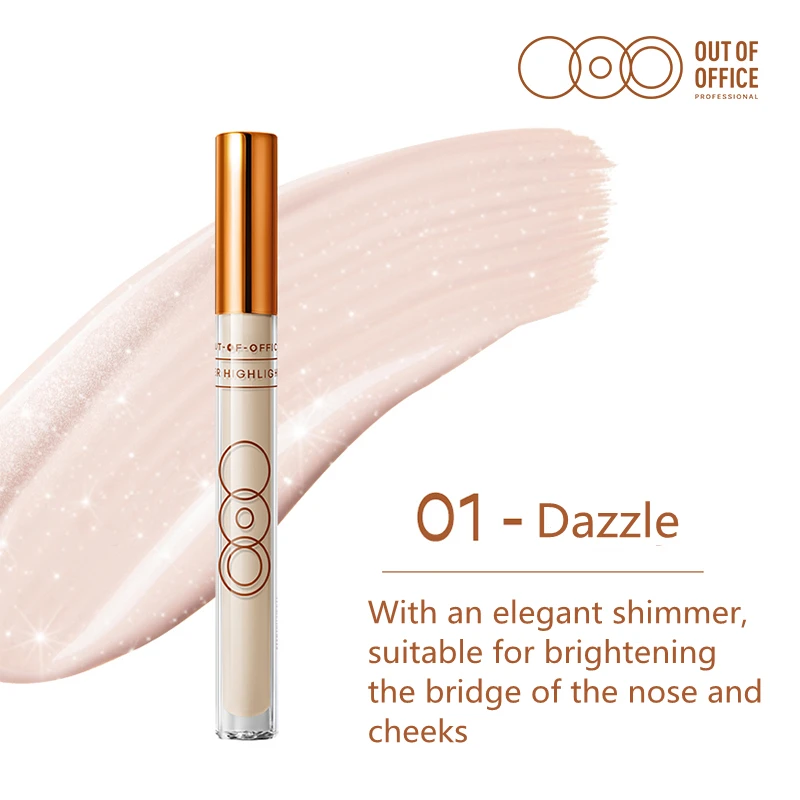 

A Peach OOO OUTOFOFFICE 3D Effect Professional Flash Light Super Highlighter Liquid Flawless Contouring