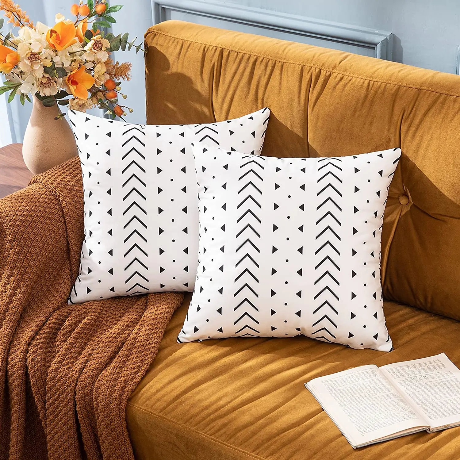 

Geometric Throw Pillow Cover Boho Decorative Cushion Cover Velvet 45x45cm Trival Modern Pillowcases For Bed Sofa Funda Cojin