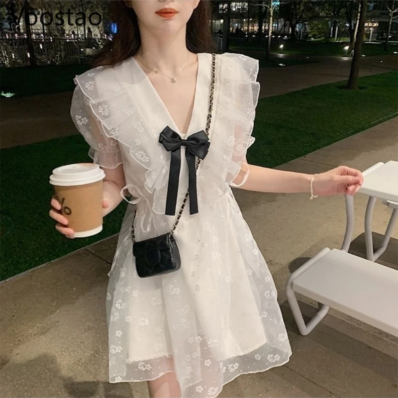 

Женское летнее кружевное платье в стиле «лолита»