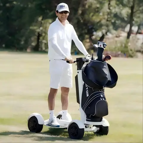 ESWING модный электрический самокат с тележкой для гольфа, 4 колеса, 2000 Вт, с сиденьем и зонтиком для комфортной езды