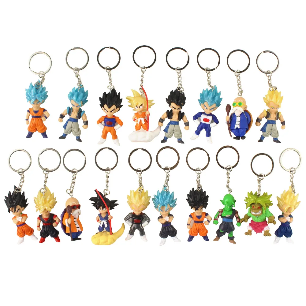 Брелоки из ПВХ с рисунком м/ф Драконий жемчуг 18 шт./компл. 6-7 см |