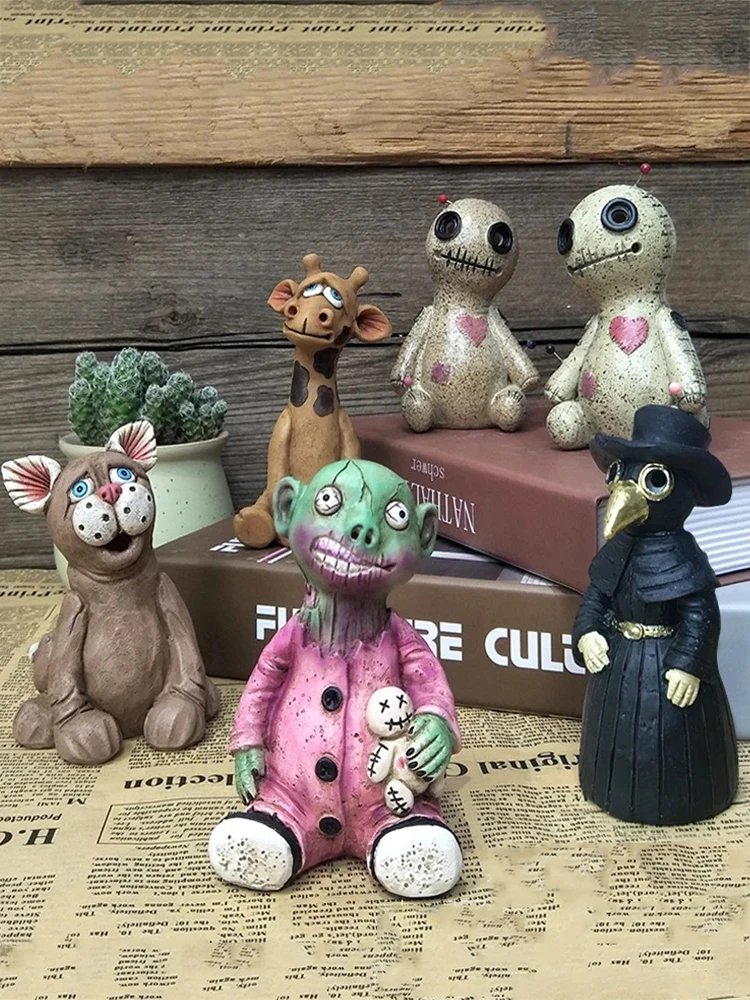 

Кукла Чумного доктора, кукла-благовония в виде зомби, подставка для благовоний в виде зомби, украшение для дома, настольное украшение ручной...