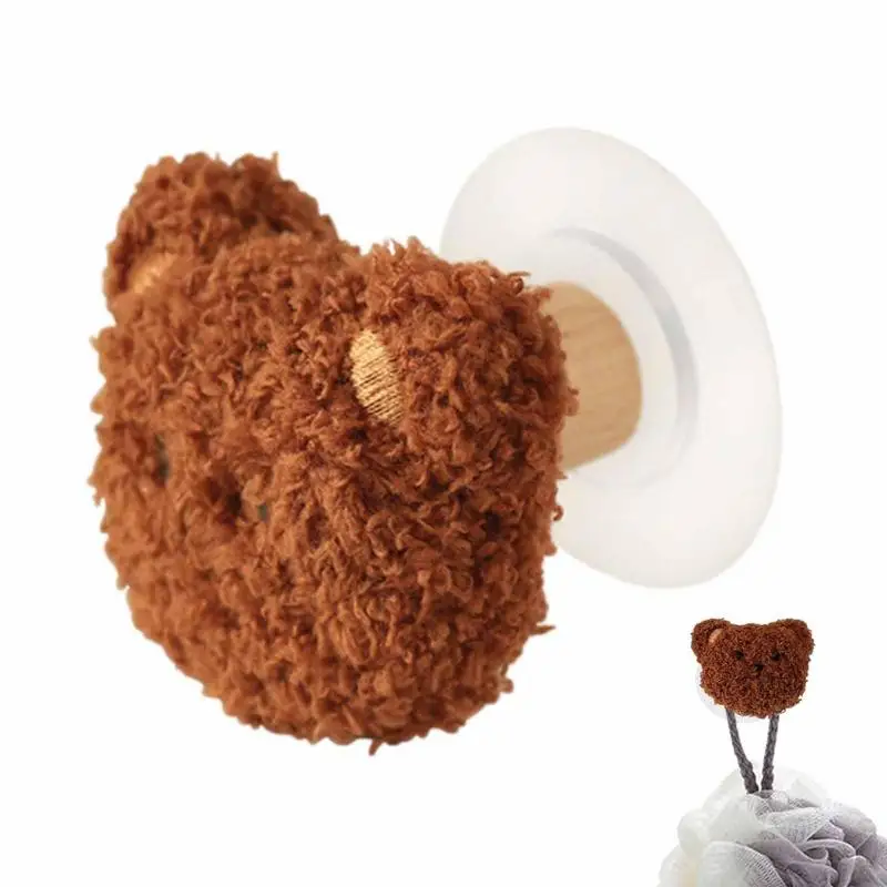 

Клейкие настенные крючки, деревянные самоклеящиеся крючки, плюшевый медведь, Декор, универсальные декоративные липкие крючки для организа...