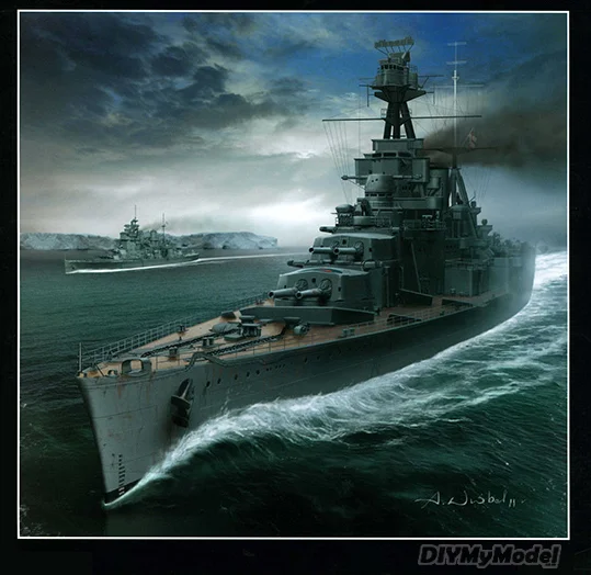 

DIYMyModeI HMS HOOD 1:200 Hood battleship DIY Handcraft Paper Model Kit Handmade Toy Puzzles Gift Movie prop