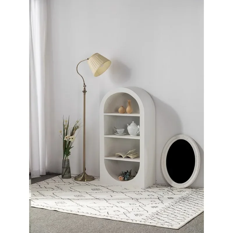 Книжный шкаф кремового цвета декоративная полка для прихожей гостиной