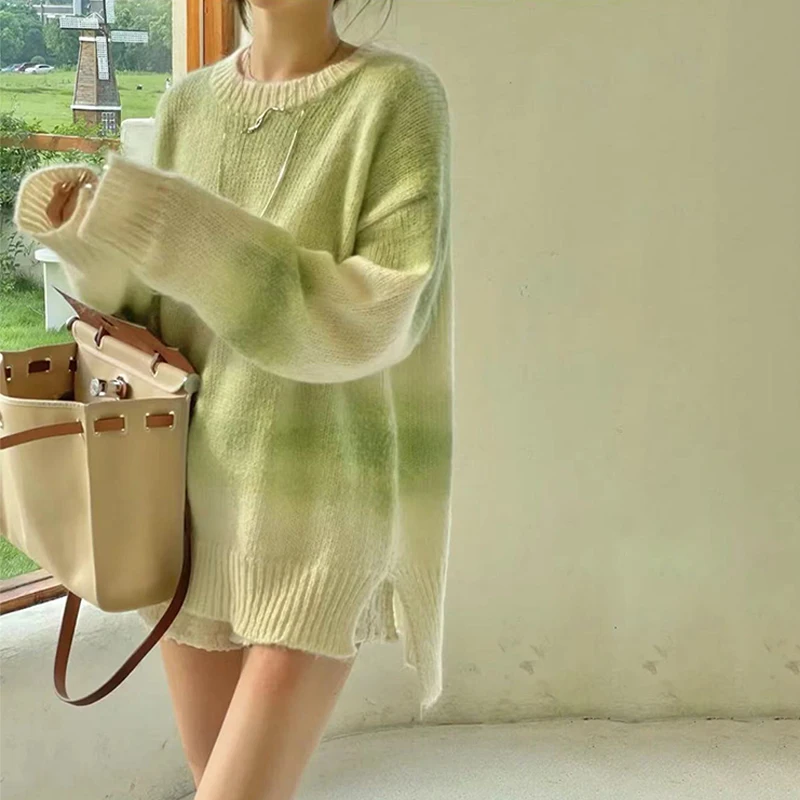 

Fall 2021 Winter Womens Sweaters Women Clothing Knitted Loose Sweater Knitting Wool Oversize Pullover Woman Sweaters Girls Thick