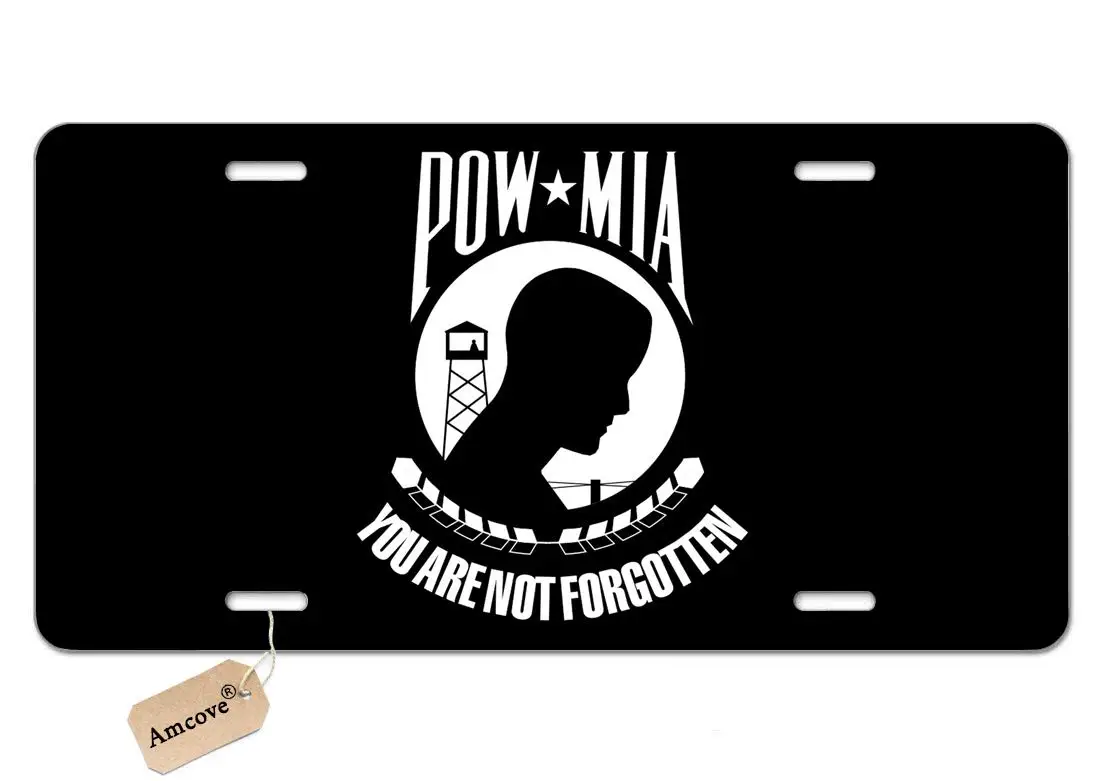 POW MIA номерной знак вы не забываете декоративный автомобильный передний
