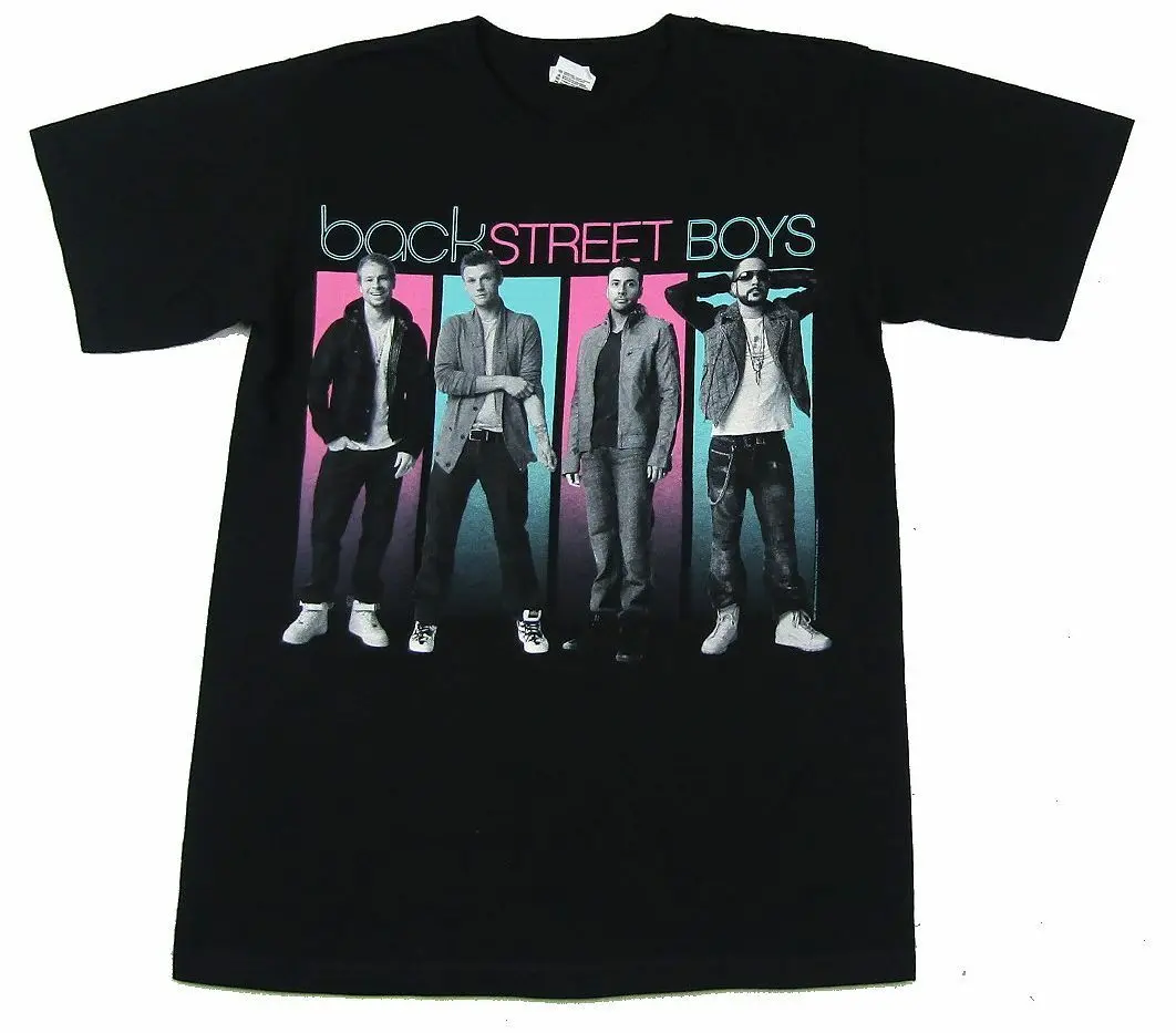 

Backstreet Boys Line Up Names 2011 Black T Shirt New Tour