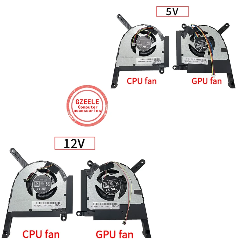 Фото Новый охлаждающий вентилятор 12 В для ASUS Pro RTX3060/RTX3070/RTX4060 FA617 FA617NS FA617XS FA617NSR Series 13NR0EW0M01011 13NR0EW0T01011 №1