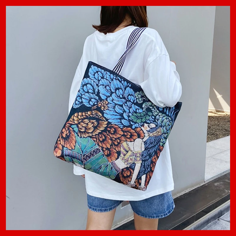 

Women's Fashion Tote Bags Women Shoulder Canvas Bags Personality Printed Handbags Lunch Bags Shopping Bags