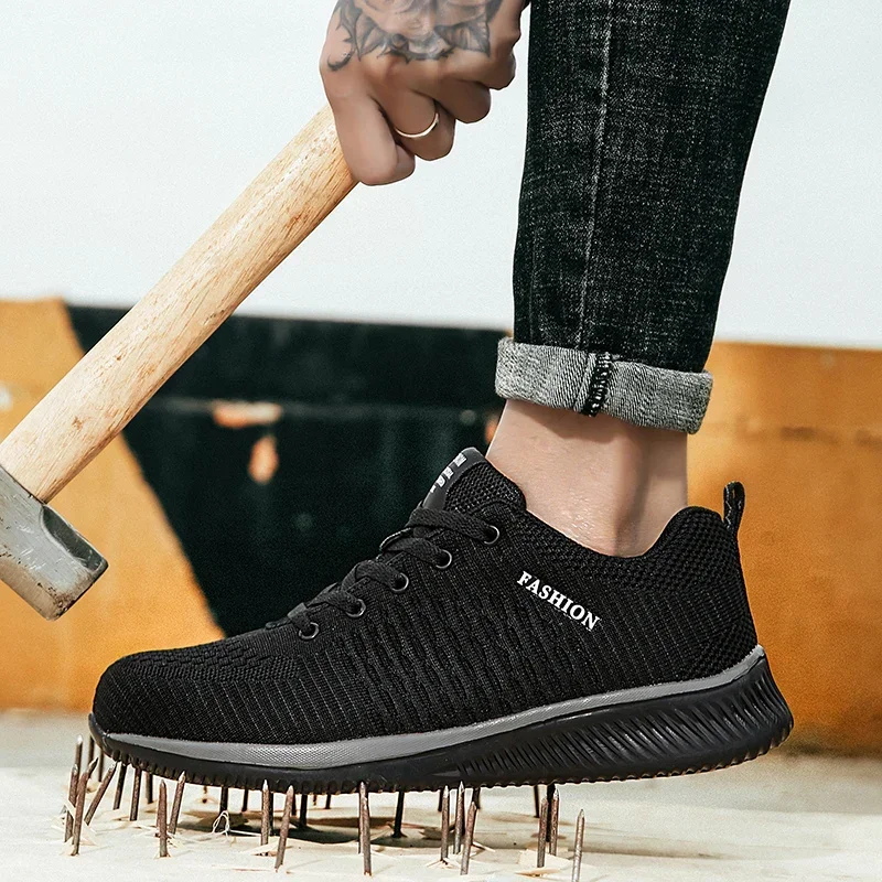 Новинка 2024 рабочая спортивная обувь Мужская защитная со стальным носком Рабочая