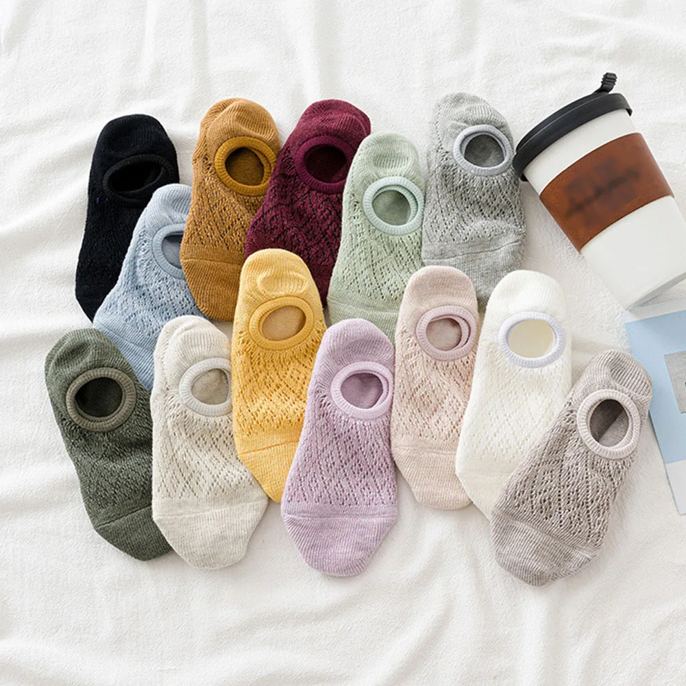 

1Pair Summer Thin Invisible Cotton Men's Socks Silicone Non-Slip Sock For Men Breathable Pure Color Socks Fashion Boat Socks