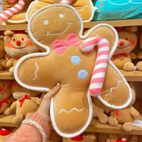 new cartoon gingerbread man plush toys biscuit man stuffed soft cute pillow kawaii bear xmas birthday gift for kids baby