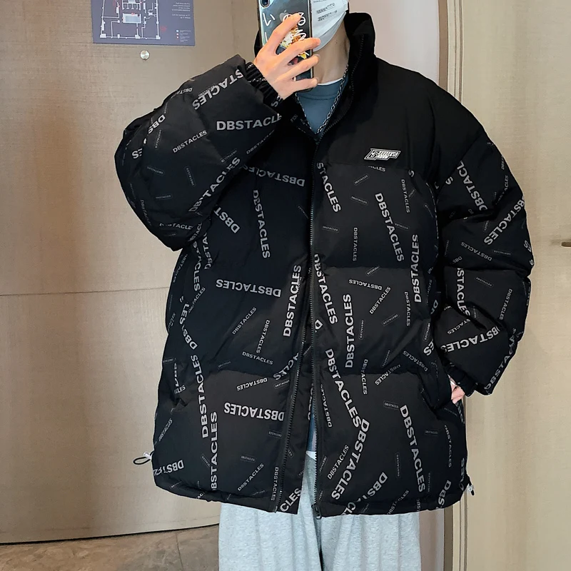 2022 Latest Cotton-padded Men's Winter Coat Youth Tide Brand Warm and Comfortable Windproof Cotton-padded Jacket Men's Clothes