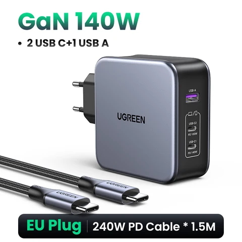 Устройство зарядное UGREEN, USB Type-C, 140 Вт, PD3.1