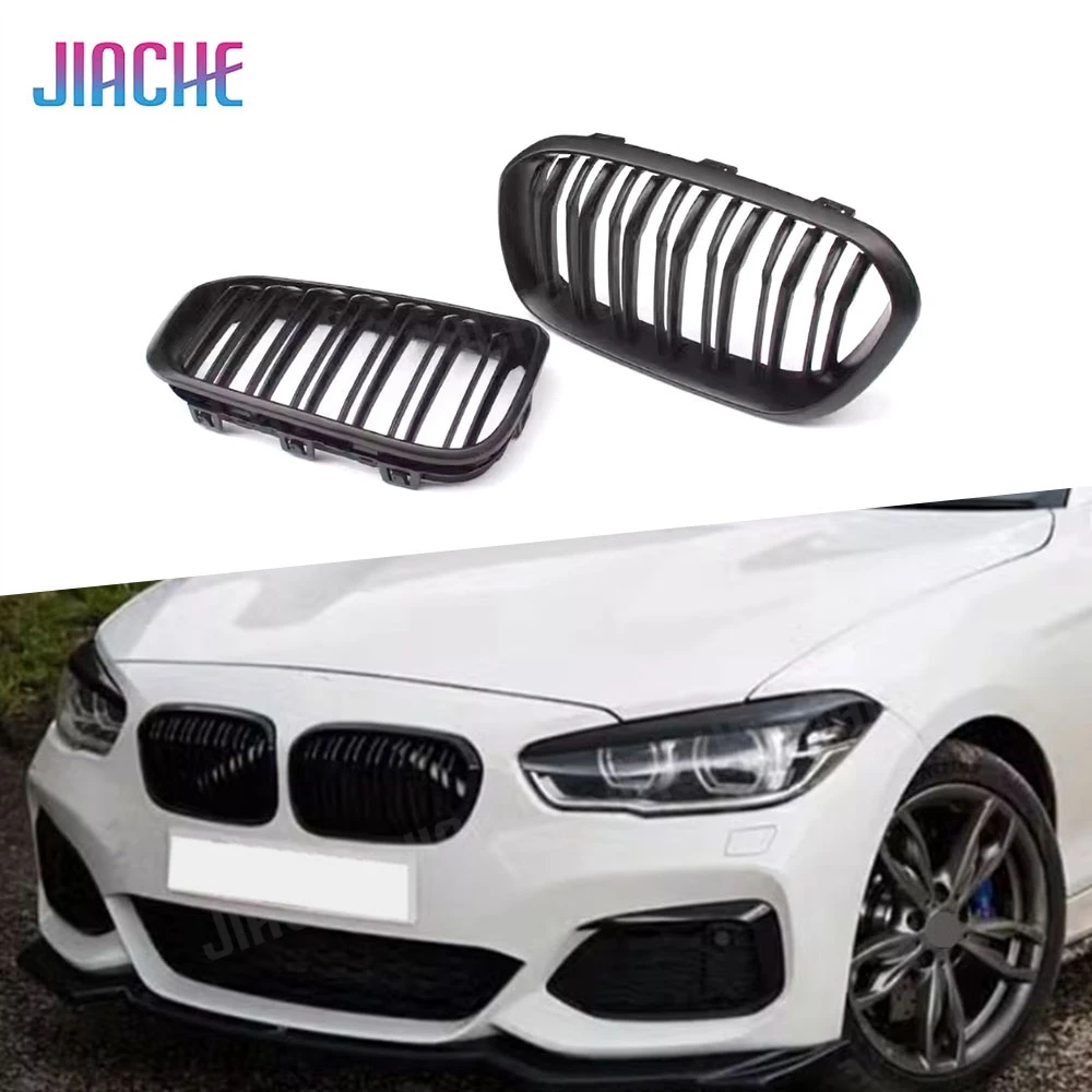 Для BMW 1 серии F20 M Sport 2012-2014 глянцевый черный автомобильный передний бампер решетки