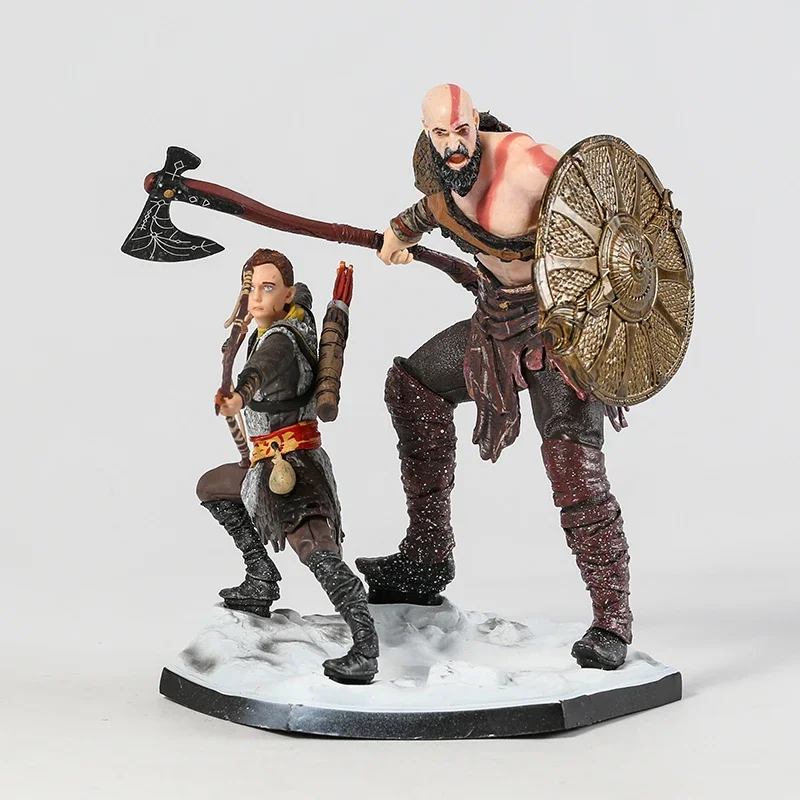 Фото Фигурка Кратоса и Атрея из God of War Deluxe, статуэтка из ПВХ, коллекционная игрушка. №3
