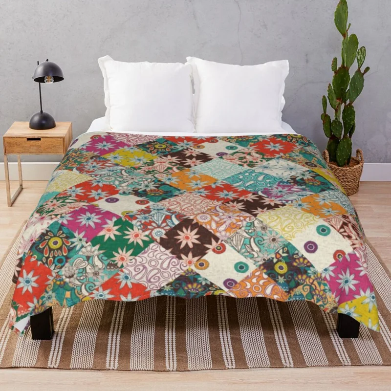 

Одеяло Sarilmak Patwork, легкий плед с принтом кораллов, для постельного белья, дивана, путешествий, кинотеатра