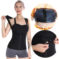 women sweat sauna vest body shaper flat belly tummy control waist trainer slimming tank top shapewear female fitness weight loss