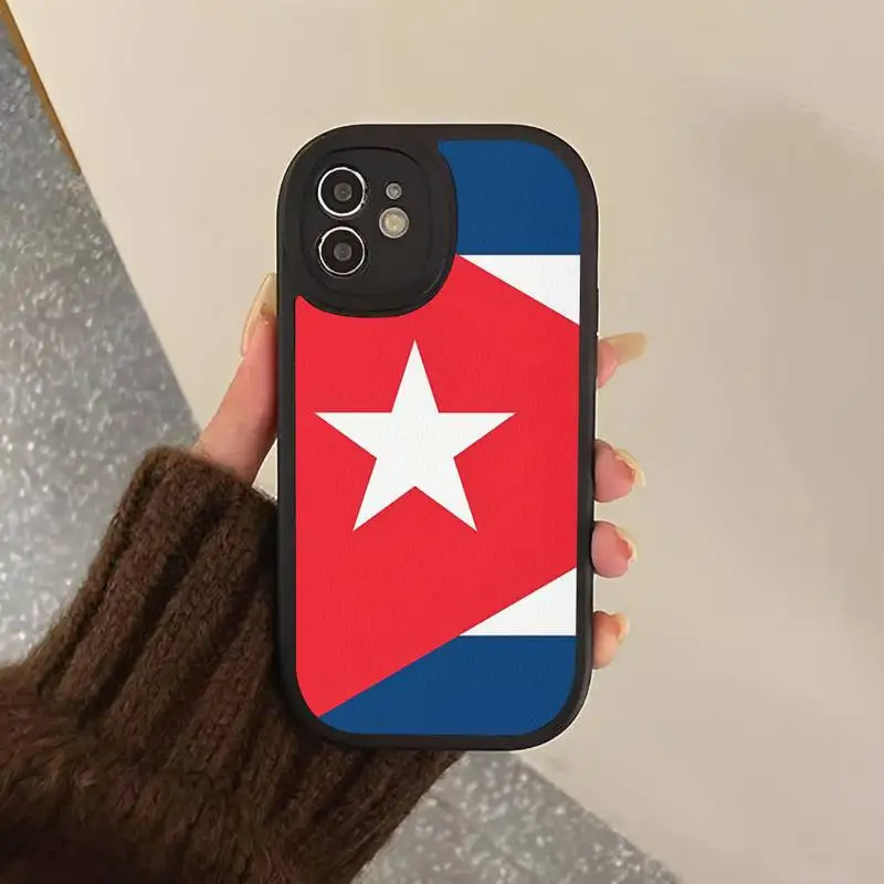 Cuba flag Phone Case Hard Leather Phone Case for iPhone 13 12 Mini 11 14 Pro Max Xs X Xr 7 8 Plus 6 6s Se 2022 silicone Cover
