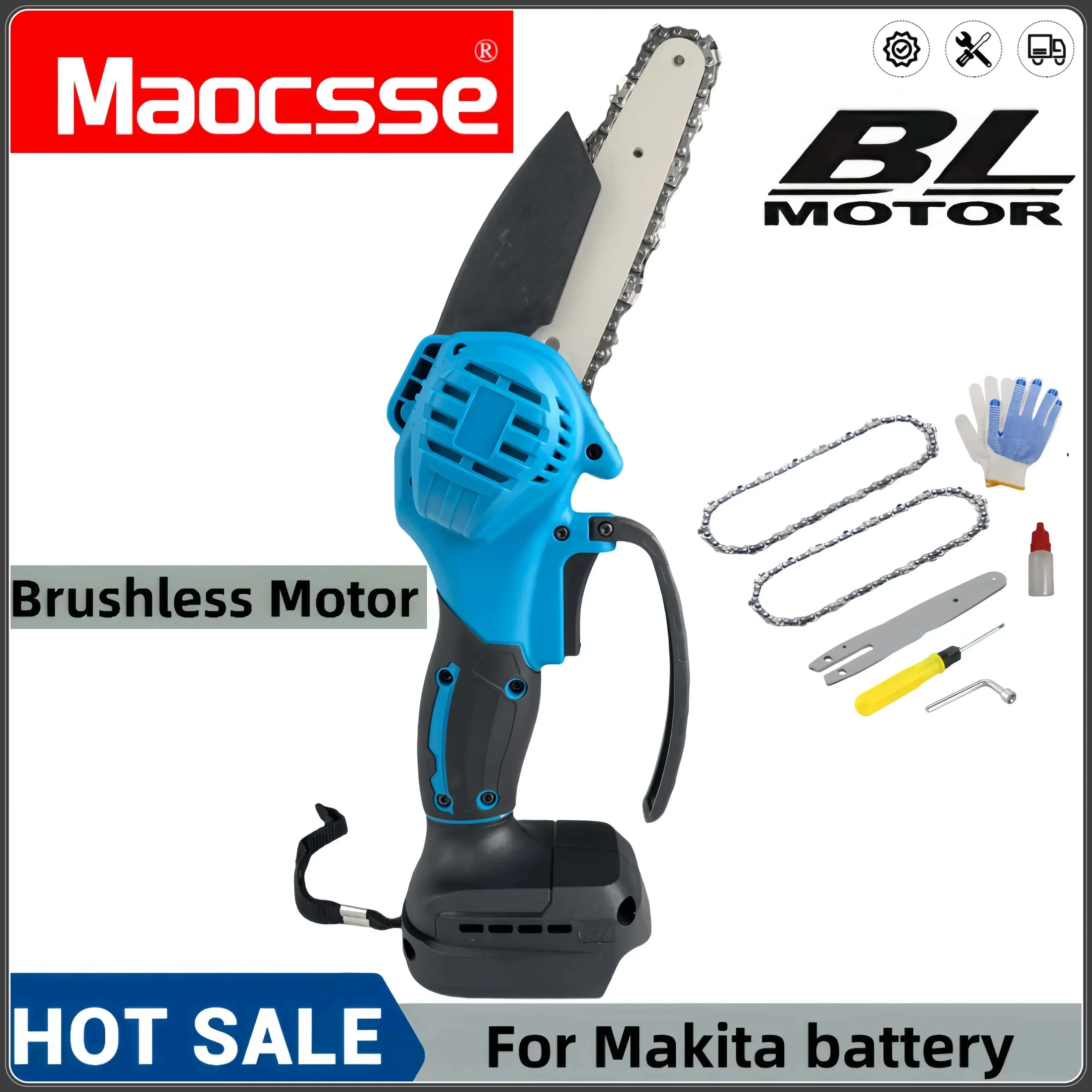 Бесщеточная бензопила Makita 18 В маленькая ручная электрическая 6-дюймовая