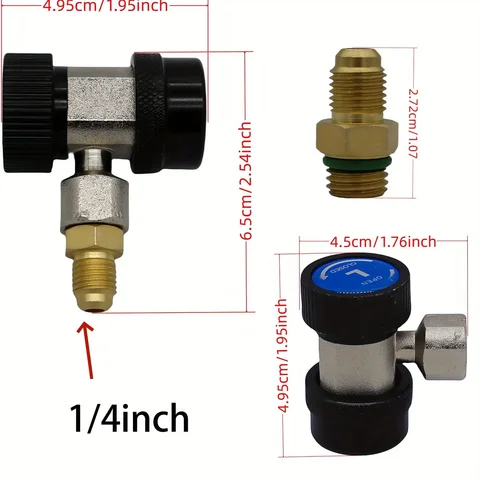 Разъем для обслуживания автомобильной холодильной системы R134a, простое и удобное управление, устойчивость к коррозии металлического материала