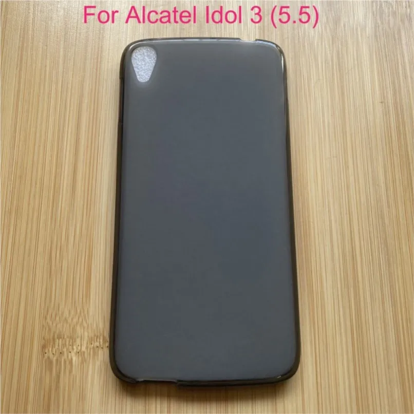 Черная защита для Alcatel Idol 3 5 дюймов задняя крышка телефона чехол смартфона мягкий
