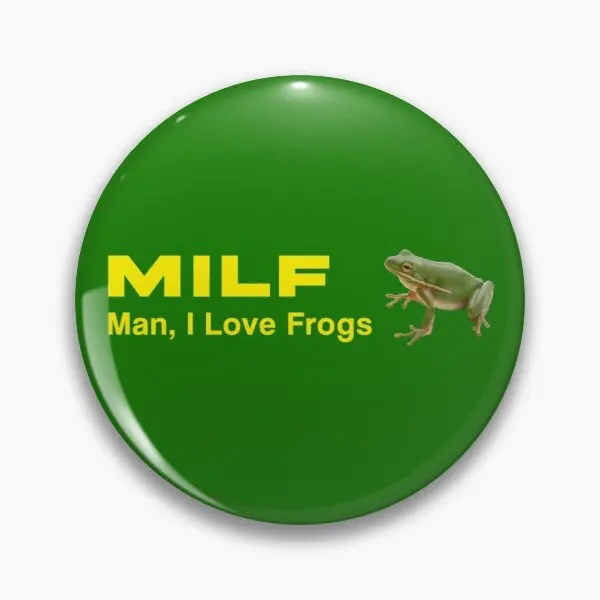 

Milf Man I Love Frogs Customizable Soft Button Pin Badge Metal Creative Fashion Women Lapel Pin Jewelry Cute Lover Collar