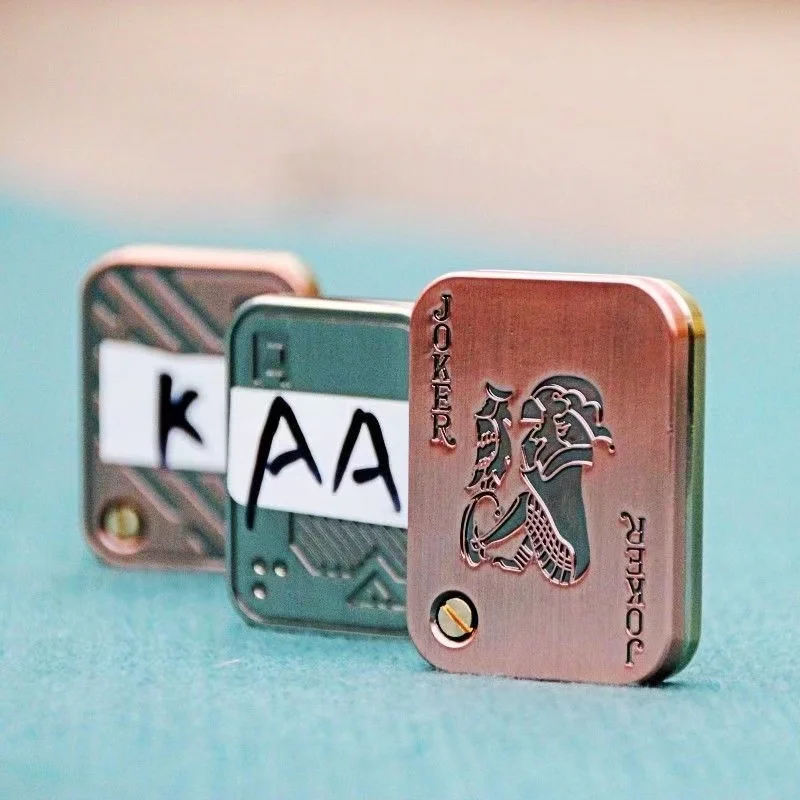 

Poker Joker Edc Metal Toys Sound Wave Decompression Metal Hand Push Coin Anxiety Stress Relief Autism Sensory Toys