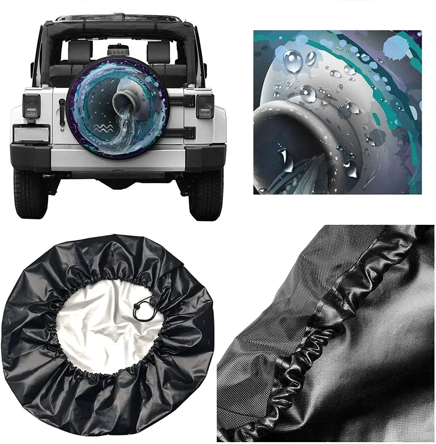 Осенний декор Водолей - знак зодиака чехлы для запасных шин милые автомобильные