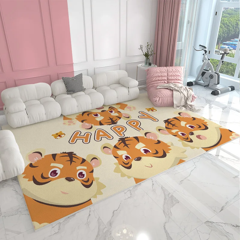 

Home Large Size Living Room Rug Baby Crawling Play Mats Cute Animal Print Crystal Velvet Carpet Children'S Room Decoration