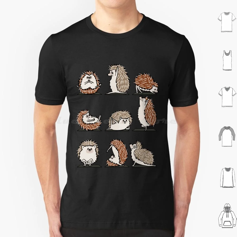 

Классическая йога ежик. Футболка хлопковая с принтом животных, 6Xl