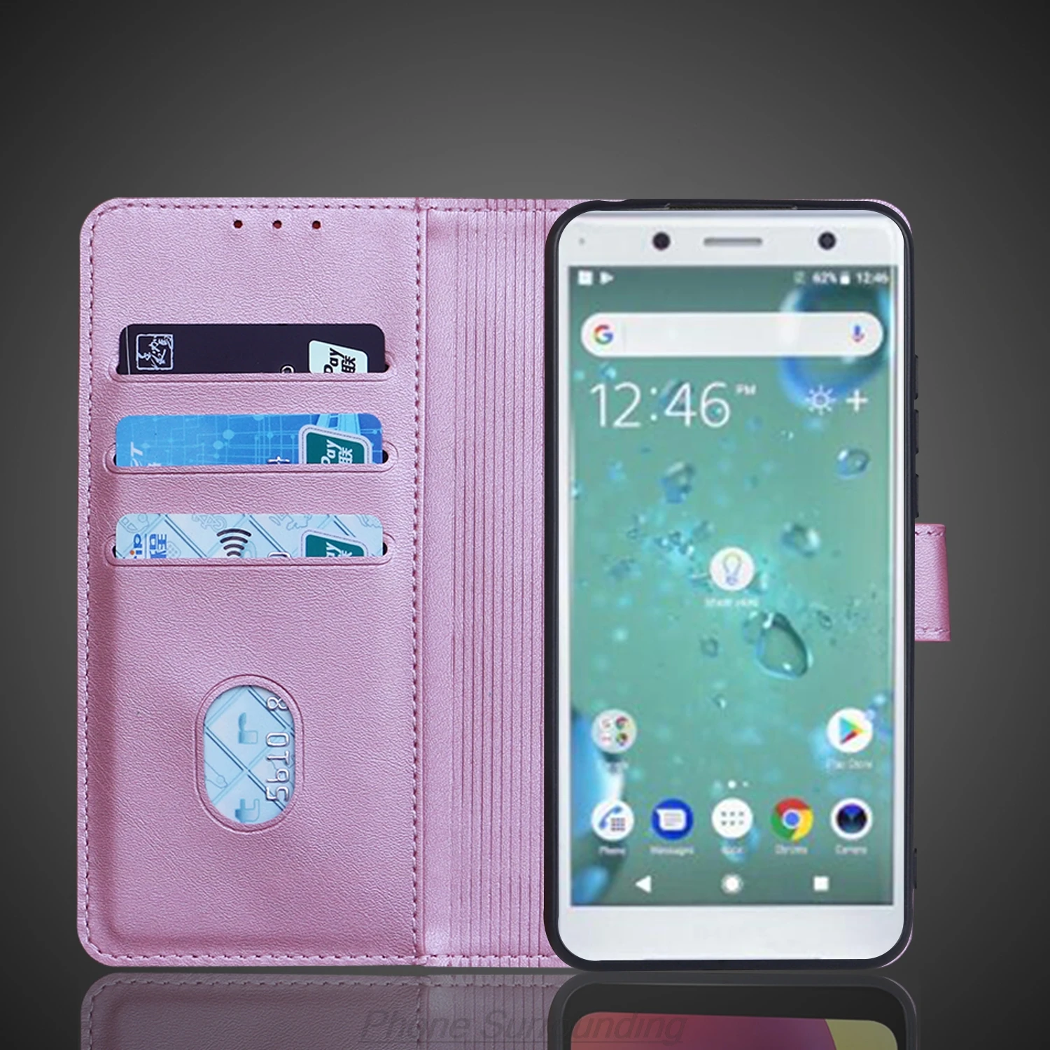 Чехол-кошелек с откидной крышкой из искусственной кожи для Sony Xperia XZ2 компактный