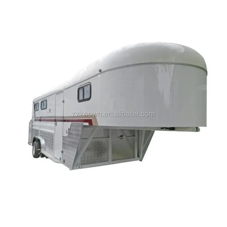

2023 3 Horse Angle Loading Gooseneck Trailer for Sale Luxury Horse Cart Trailer with Living Quarters