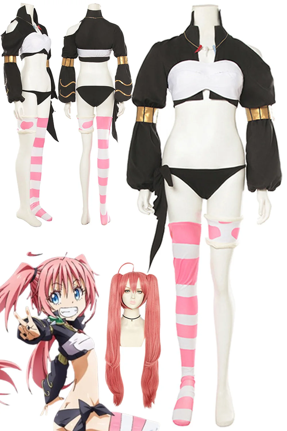 Milim Nava детский Косплей Костюм Аниме время рейнкарнат слайм ролевые игры парики