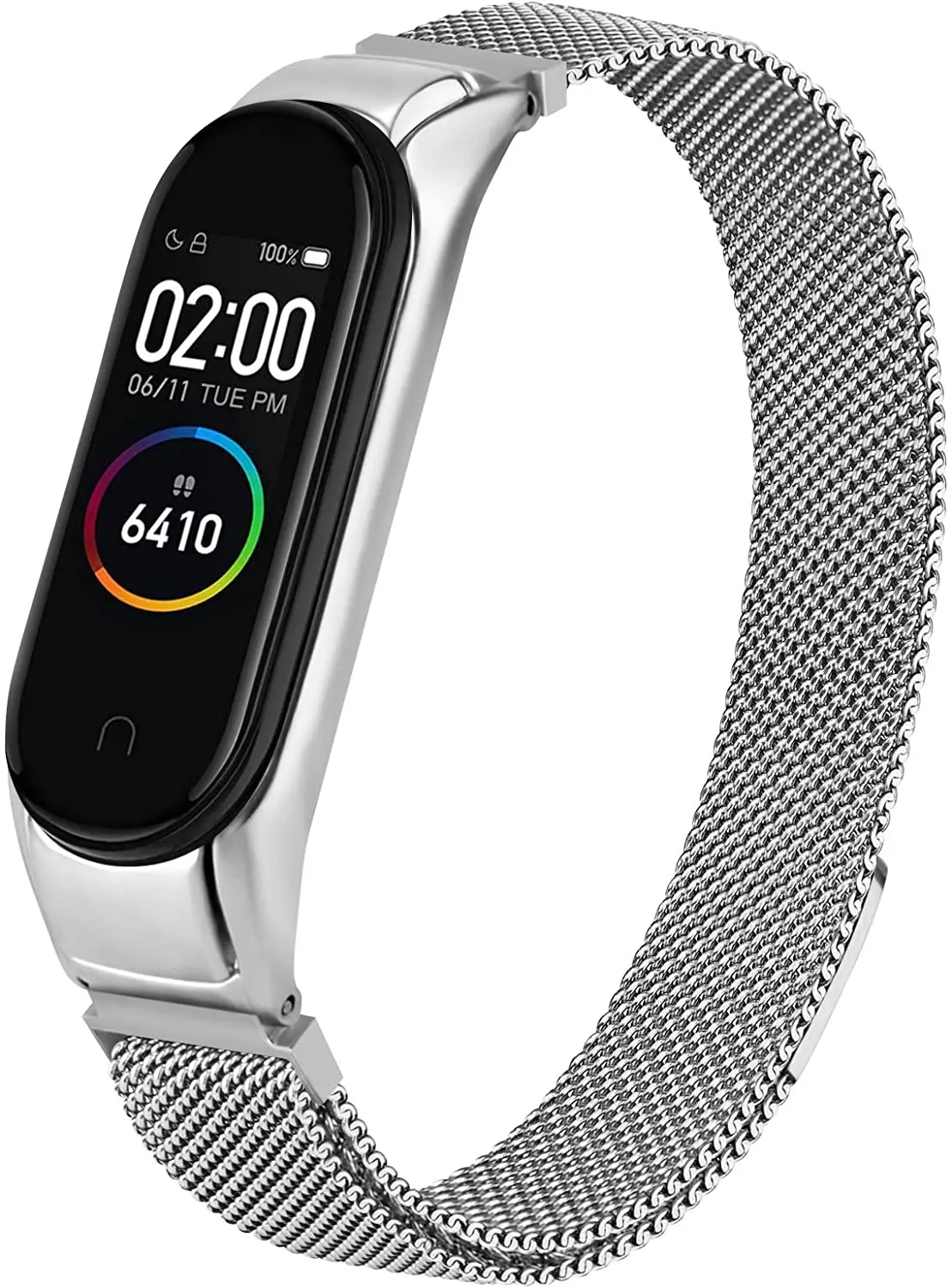 For New Xiaomi wristband 3/4/5/6/7 metal band strap buckle stainless steel band strap Mi bracelet wristband Unisex snap buckle