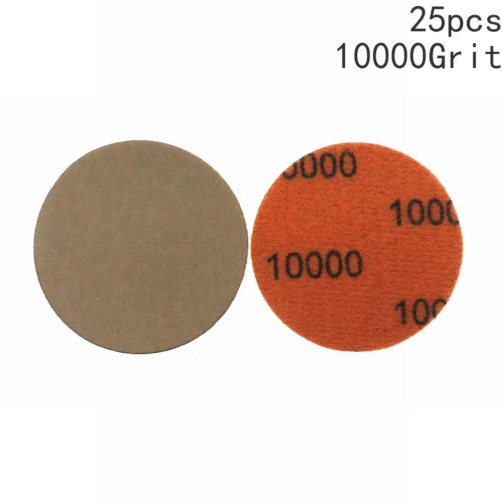 

25pcs 60 - 10000 Grit 50mm 2 Inch Sanding Discs Silicon Carbide Abrasive Sandpaper Pad Hook Loop Surface Polishing Supplies